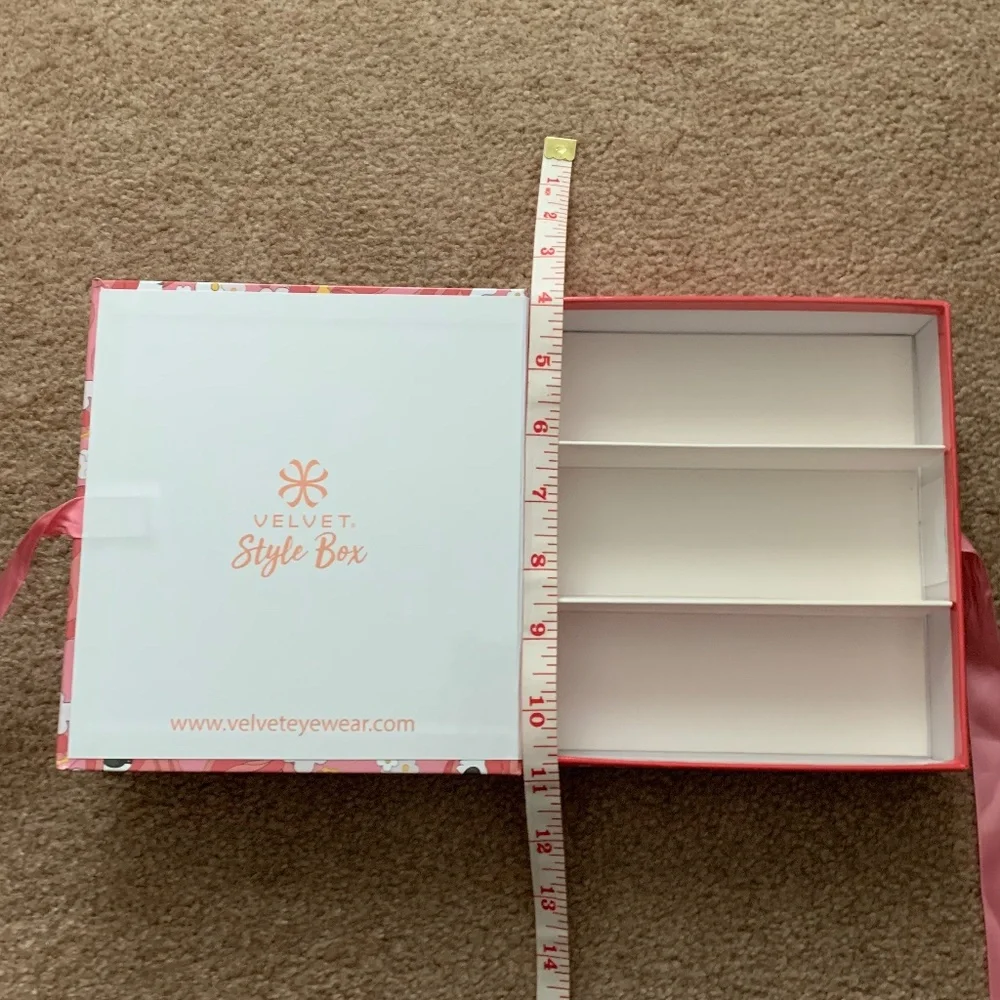 NEW! VELVET Sunglass Storage Box with Tie Bow